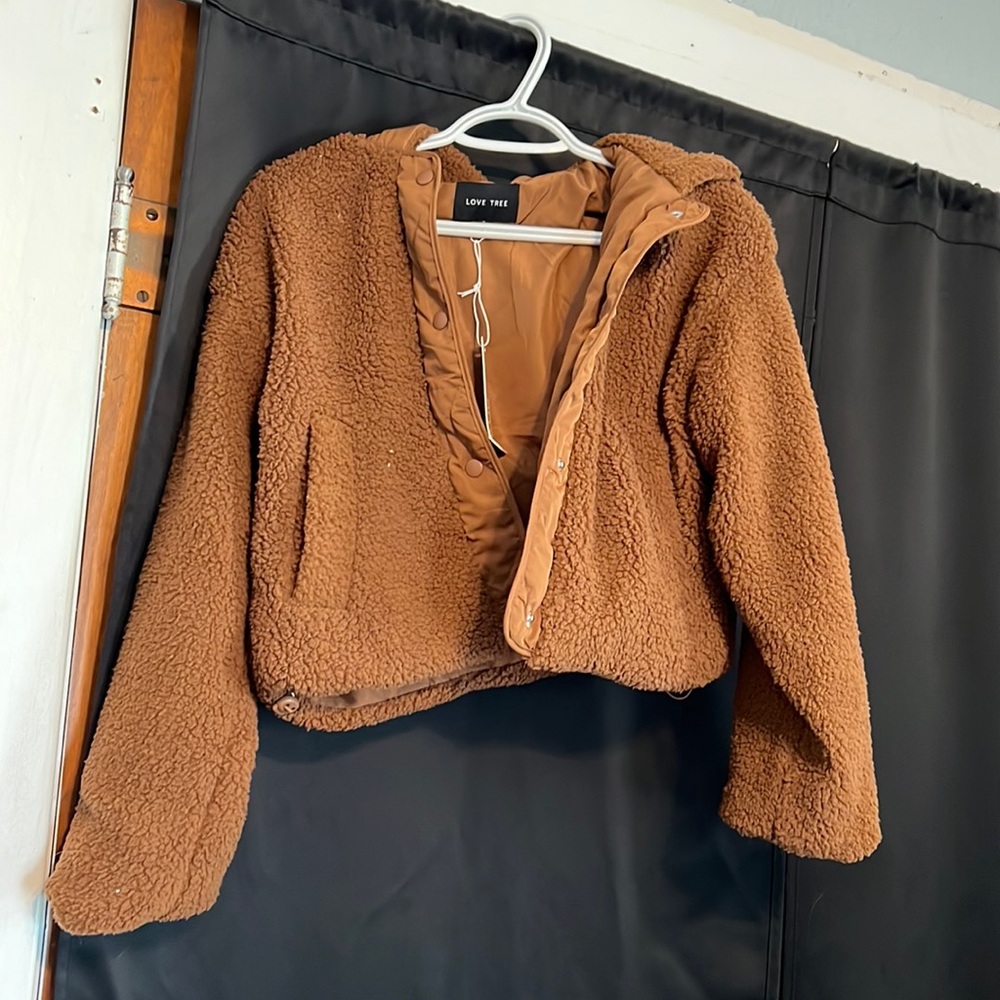 Cropped Sherpa jacket